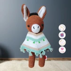 Burro Colección Pica Pau - Taller del nudo - Amigurumis Crochet, Tejido a mano