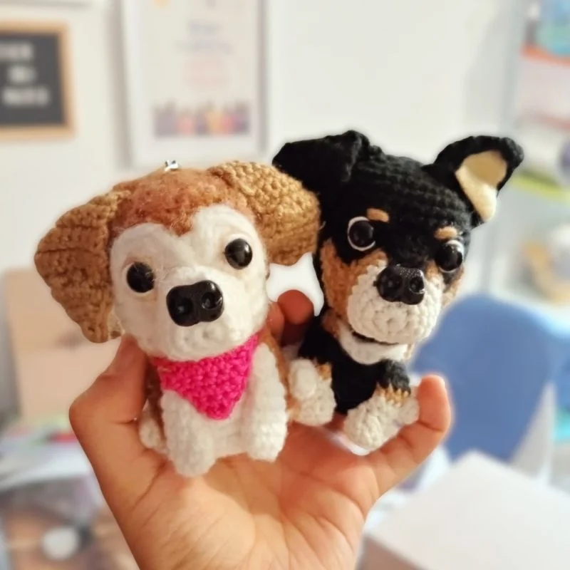 Llaveros personalizados de tu mascota 1 - Taller del Nudo - Amigurumis - Tejido a mano