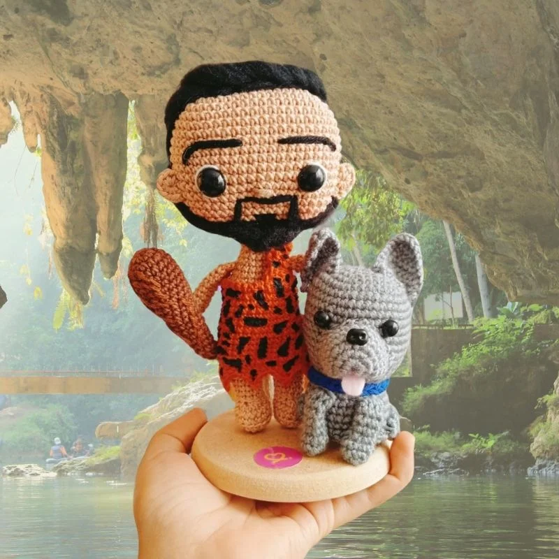 Mini Twin Personalizado sobre base 2 - Taller del Nudo - Amigurumis - Tejido a mano