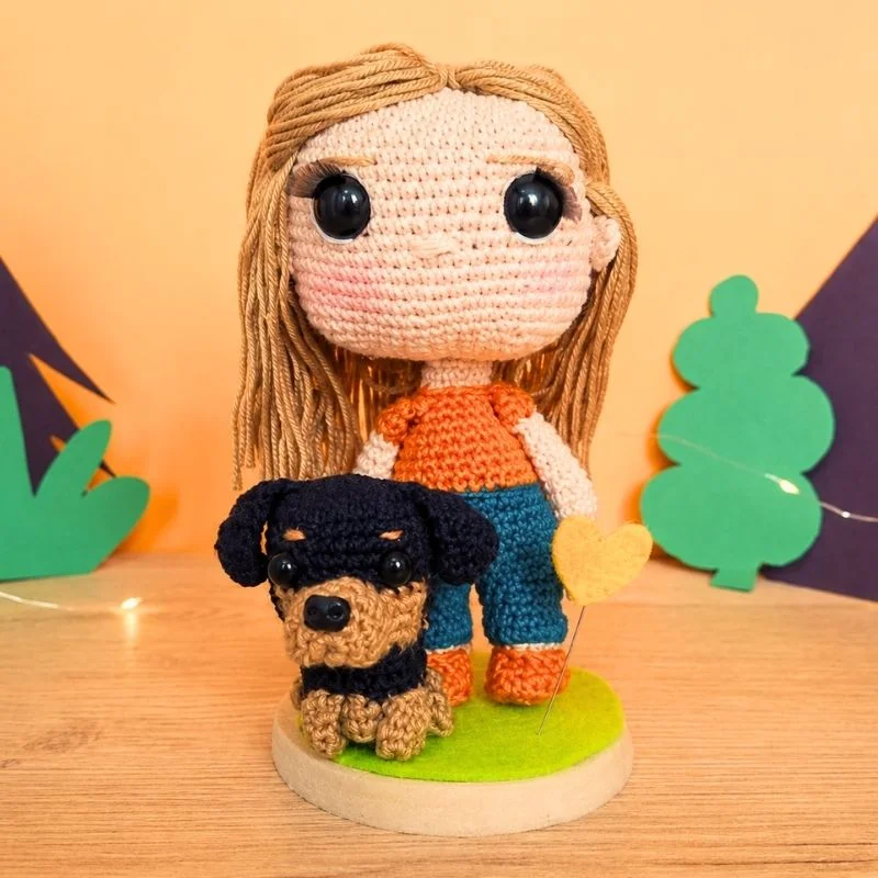 Mini Twin Personalizado sobre base 4 - Taller del Nudo - Amigurumis - Tejido a mano