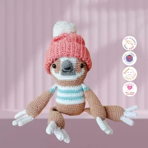Otis Perezoso - Colección Pica Pau - Taller del nudo - Amigurumis - Crochet - Tejido a mano