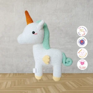 Robin Unicornio - Colección Pica Pau - Taller del nudo - amigurumis crochet tejido a mano
